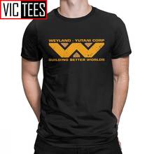 Men's T-Shirt Alien Building Better Worlds Weyland Yutani Corp Casual Pure Cotton Scifi Tshirt Clothes 2024 - buy cheap
