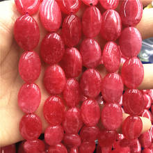 Lovely rhodochrosite jades stone chalcedony 13x18mm new stone fashion oval round loose beads diy jewelry  15" B324 2024 - buy cheap