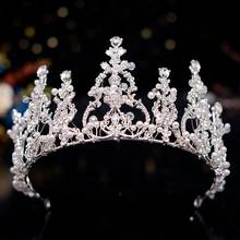 Luxury Beads Crystal Bridal Tiaras Headband Wedding Crowns Women Baroque Rhinestone Diadem Hair Pageant Jewelry Hair Accessories 2024 - buy cheap