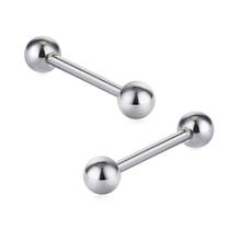 2pcs Stainless Steel Tongue Ring 14G 1.6mm Tongue Piercing Barbell Ring Bar Tragus Tong Piercing Punk Body Jewelry Pircing 2024 - buy cheap