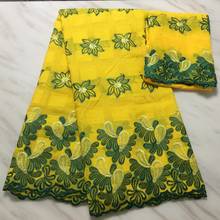 dubai square style swiss voile lace cotton fabric with stones,high quality 5+2Y african fabric nigerian brocade fabric for dress 2024 - buy cheap