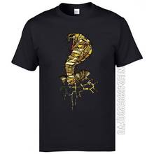 Dropship Man T Shirt ABSTRACT COBRA Custom Tees 100% Cotton Crew Neck Short Sleeve Sweatshirt Fashion T-Shirts Men Cool 2024 - buy cheap