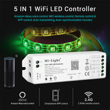 Mi. light-controlador de luz led 5 em 1 wl5, sem fio, wi-fi, suporte para celular, controle por voz, alexa 2024 - compre barato