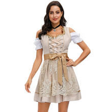 S-4XL Traditional Oktoberfest Dirndl Dress Octoberfest German Bavarian Beer Costume 2024 - buy cheap