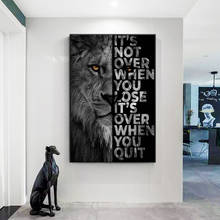 Wild Lion Letter Motivational Quote Art Posters and Prints on Canvas Painting Decorative Wall Art Picture for Office Home Decor 2024 - buy cheap