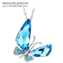 Neogory cristal austriaco mariposa Auden colgantes de diamantes de imitación collares para mujeres 2020 nuevo regalo QC JS6 But-b B1 2024 - compra barato