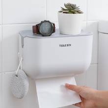 Caja de pañuelos de baño impermeable, portarrollos de papel, dispensador de papel, accesorios de montaje en pared 2024 - compra barato