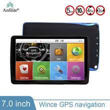 7 inch car vehicle GPS Navigation wince 6.0MTK 128M 4GB 800Mhz with sunshade truck gps navigator Europe Ukraine Russia Maps 2024 - buy cheap