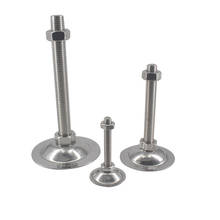 2pcs M12/M14/M16 Thread Adjustable Foot Cups Stainless Steel Articulated Feet Base 66mm/76mm Furniture Machine Leveling Foot 2024 - buy cheap