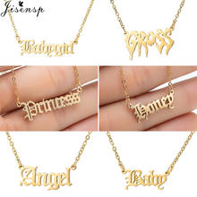 Minimalism Angel Princess Initial Letter Necklaces Personalize Babygirl Charm Necklace Women Men Gothic Jewelry Gold Ketting 2024 - buy cheap