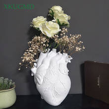 Креативная ваза в форме сердца из смолы в скандинавском стиле, художественное украшение, подвеска, подарок на стену, украшение для дома 2024 - купить недорого