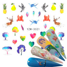 Новинка 2020, Модный лак для ногтей, наклейки, цветочный дизайн, переводные наклейки для ногтей, красивые наклейки 2024 - купить недорого