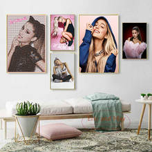 Ariana grande retrato cantor pintura em tela posters e impressões fotos na parede abstracto decorativo decoração para casa plakat 2024 - compre barato