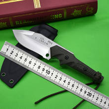 Прямой нож 154 см стальное фиксированное лезвие Военный нож Открытый скалолазание спасательный нож спецназ ручной инструмент G10 рукоятка EDC 2024 - купить недорого