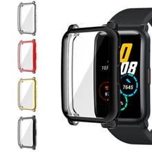 TPU Soft Glass Screen Protector Case Shell Edge Frame For Huawei Honor Watch ES Strap Band Protective Bumper Cover Accessory 2024 - buy cheap