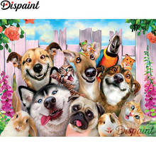 Dispaint diamante pintura "Animal perro gato" punto de cruz foto personalizada diamante bordado cuadrado redondo taladro decoración para el hogar A27492 2024 - compra barato