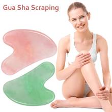 Placa para cuidados com o corpo, massagem anti-envelhecimento, natural, jade gua sha, ferramenta de acupuntura, raspador, costas, face, braço, perna, emagrecimento 2024 - compre barato