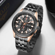 Watch Men Top Luxury Brand MEGIR Rose Gold Sport Waterproof Quartz Watches Mens Chronograph Date Male Clock Relogios Masculino 2024 - buy cheap