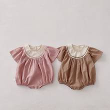 2021 Summer Korean Style Newborn Baby Girls Princess Bodysuits Butterfly Sleeve Cute Toddlers Kids Clothes Infants Jumpsuits 2024 - buy cheap