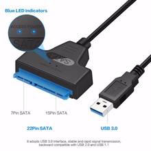 USB кабель Sata к USB 3,0 адаптер Suport 2,5 дюймов внешний SSD HDD жесткий диск 22 Pin Sata III кабель USB Sata 3,0 адаптер 2024 - купить недорого