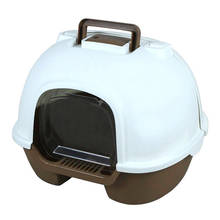 Portable Cat Litter Box Fully Enclosed Back Flip Cat Toilet Environmental Protection Splash Proof And Deodorizing Pet Sand Basin 2024 - buy cheap