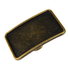 Vintage Classic Rectangle Blank DIY Bronze Metal Belt Buckle Mens Western 2024 - buy cheap