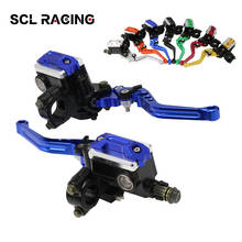 SCL Racing 7/8'' 22cm Motorcycle Aluminum Alloy Handlebar Lever Master Cylinder Levers Hydraulic Brake Pump Clutch Handle Set 2024 - buy cheap