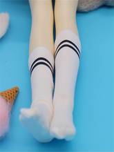 New 1Pair Preppy Style Socks Black Stripe White Socks for blyth licca 1/6 bjd dolls accessories clothes for dolls 2024 - buy cheap