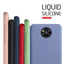 Para xiaomi mi poco x3 caso nfc silicone líquido de borracha macia matte capa para xiaomi xiomi poco x3 nfc x 3 caso de telefone celular 2024 - compre barato