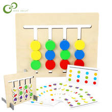 Montessori Toy Colors Fruits Double Sided Matching Game Logical Reasoning Training Kids Educational Toys Children Wooden Toy GYH 2024 - buy cheap