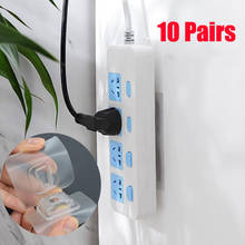 10 pairs Double-Sided Adhesive Wall Hooksr Cable Storage Plug Fixing Organize Transparent Suction Cup Sucker 2024 - buy cheap