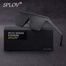 Gafas de sol planas rectangulares para hombre y mujer, anteojos de sol de gran tamaño con montura grande, clásicas, UV400 2024 - compra barato
