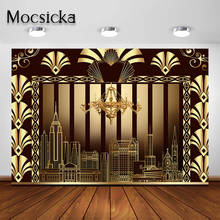Mocsicka o grande gatsby fotografia pano de fundo rugindo 1920s vintage aniversário festa de casamento decoração foto cabine fundo 2024 - compre barato