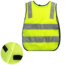 Детский жилет для безопасности дорожного движения, желтый яркий светоотражающий жилет в полоску, видимый жилет, детские куртки, светоотражающая одежда для безопасности 2024 - купить недорого