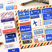 45PCS/pack Cute Air Mail Retro Air Letter  Diary Sticker Planner Scrapbooking Sticky Stationery School Supplies 2024 - buy cheap