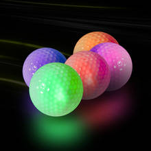 Bola de golfe luminosa piscante, luzes para treinamento noturno, esportes, bola brilhante que brilha no escuro, longa distância, tiro 2024 - compre barato