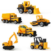 Jenilily-mini carro fundido, veículo de engenharia de construção, escavadeira, rolo de descarga, modelo de caminhão, brinquedos para crianças e adultos 2024 - compre barato