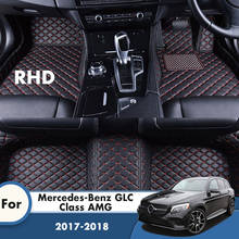 Alfombras RHD para mercedes-benz glc-class AMG 2018 2017, alfombrillas impermeables de cuero para el suelo del coche, accesorios de estilo personalizados para el Interior del coche 2024 - compra barato