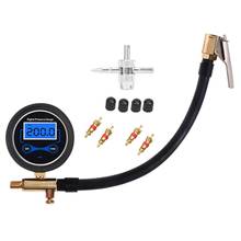 Digital Car Truck Air Tire Inflator Digital Pressure Gauge with Air Chuck & Hose Tire Pressure Gauge Tool for Car Truck Bike 2024 - buy cheap