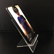 Soporte de acrílico transparente para exhibición de teléfono móvil, soporte Universal para iPhone 8, tamaño y logotipo personalizados, 50 Uds. 2024 - compra barato