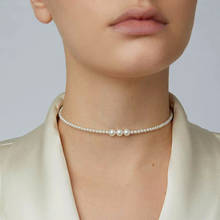 Ожерелье-чокер в стиле барокко с искусственным жемчугом, высокое качество, женская бижутерия, богемный чокер 2024 - купить недорого