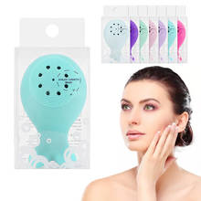 Escova limpadora de silicone pequena, ferramenta de limpeza facial em formato de polvo, escova de limpeza de nariz, limpeza facial 2024 - compre barato