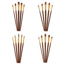 5pcs Paint Brushes Round/Filbert/Angel/Flat Nylon Hair Watercolor Paintbrushes 77HA 2024 - buy cheap