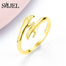 Кольцо женское, регулируемое, золотого цвета, с надписью «объятия» 2024 - купить недорого