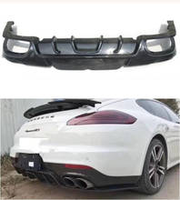 Real Carbon Fiber Car Rear Bumper Lip Spoiler Diffuser Cover For Porsche Panamera 970.2 2014 2015 2016 2024 - buy cheap