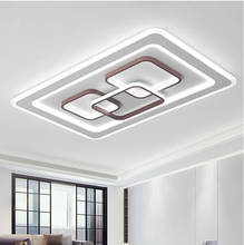 Luces de techo LED modernas para dormitorio, sala de estar, lustre de plafón, lámpara de techo redonda y cuadrada de acrílico para el hogar 2024 - compra barato