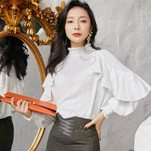 Spring Summer New render Korean White Lantern Long Sleeve Women Chiffon Shirt Officelady Blouse tops garment Casual camisa mujer 2024 - buy cheap