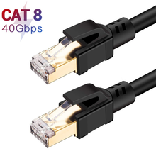 Cat8 Ethernet кабель 40 Гбит/с 2000 МГц Супер скорость CAT 8 сетевой патч-корд для ПК модема PS 4 маршрутизатор ноутбука Cat 8 кабель Ethernet 2024 - купить недорого