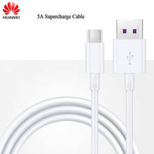 Huawei-Cable de sincronización de línea tipo C Original 5A, accesorio de supercarga, para Huawei P40, P30, P20, P10 Pro, P9 Plus, V8, V9 Nova, 6, 5, 3, Honor 20, 100% 2024 - compra barato