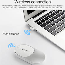 Bluetooth 5.0+2.4G Wireless Rechargeable Mouse For Huawei MateBook X Pro 13.9" MateBook D 14 15 13" Laptop PC mini mute mouse 2024 - buy cheap